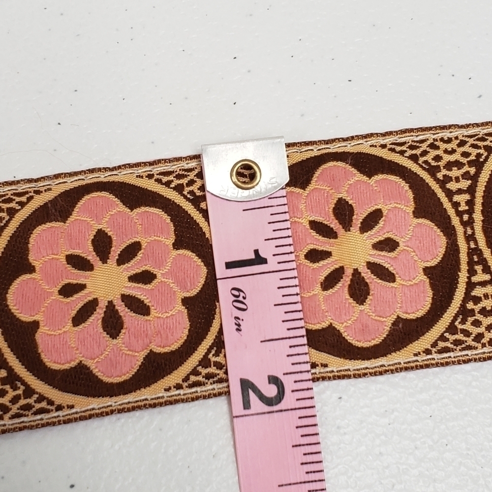 Vintage Floral Brocade Fabric Belt - Picture 7 of 7